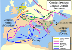 carte invasions moyen age